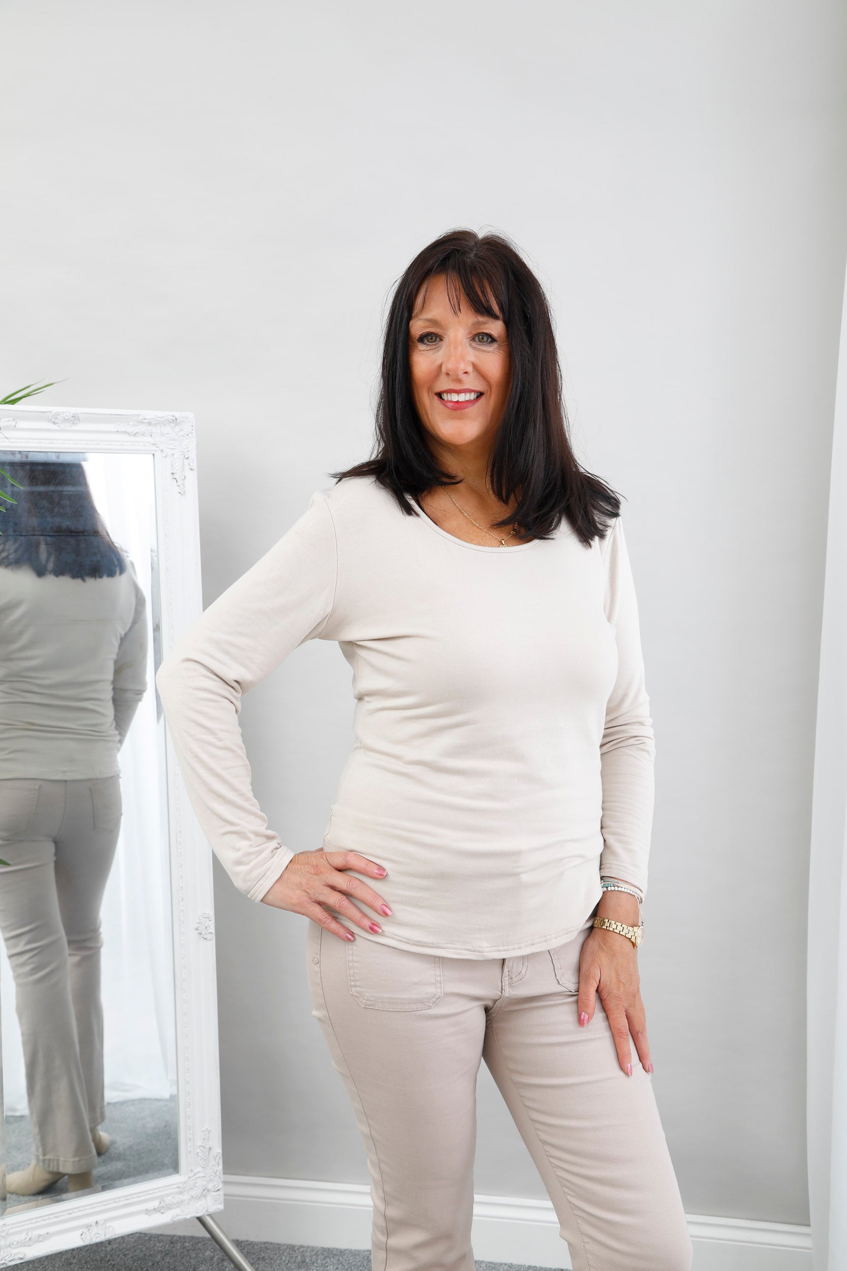 Curve Second Skin Top Beige