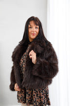 Virgo Faux Fur Jacket Chocolate