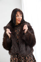 Virgo Faux Fur Jacket Chocolate
