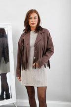 Scorpio Suede Jacket Chocolate