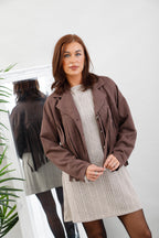 Scorpio Suede Jacket Chocolate