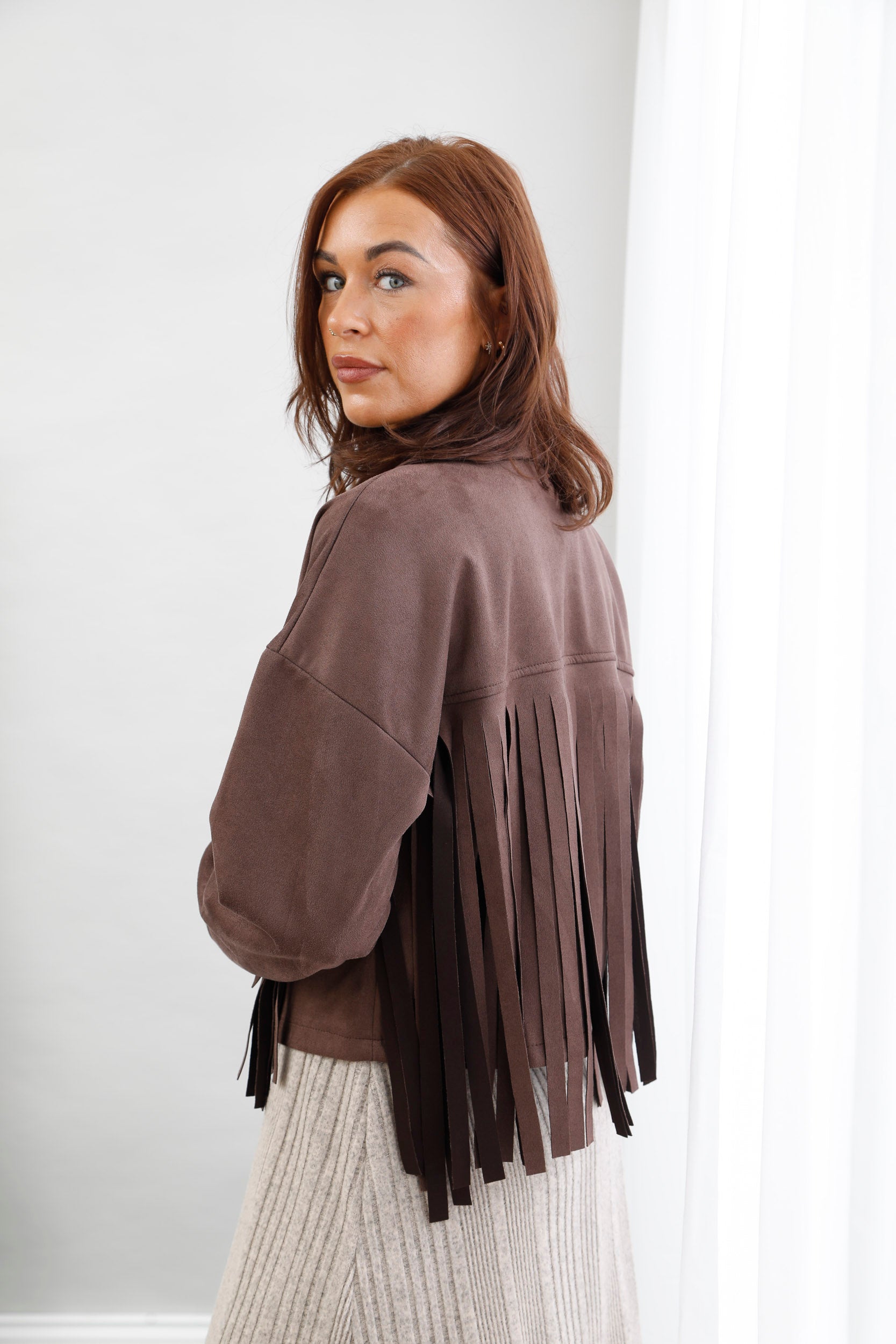 Scorpio Suede Jacket Chocolate