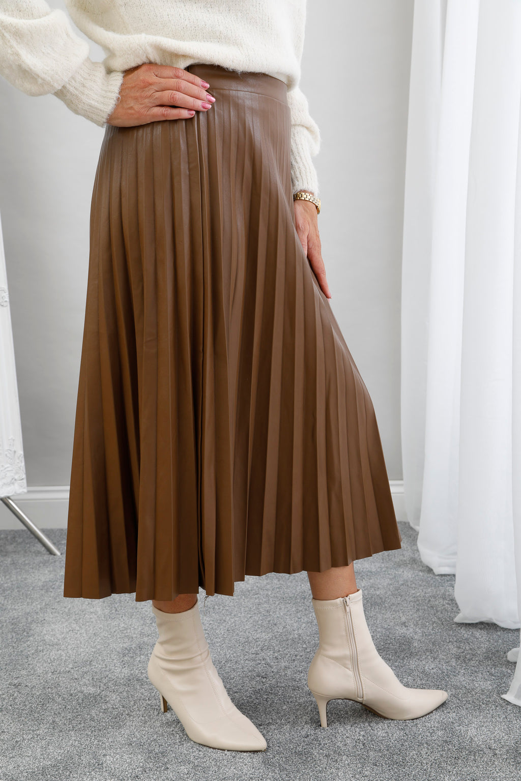 Boux Pleated Skirt