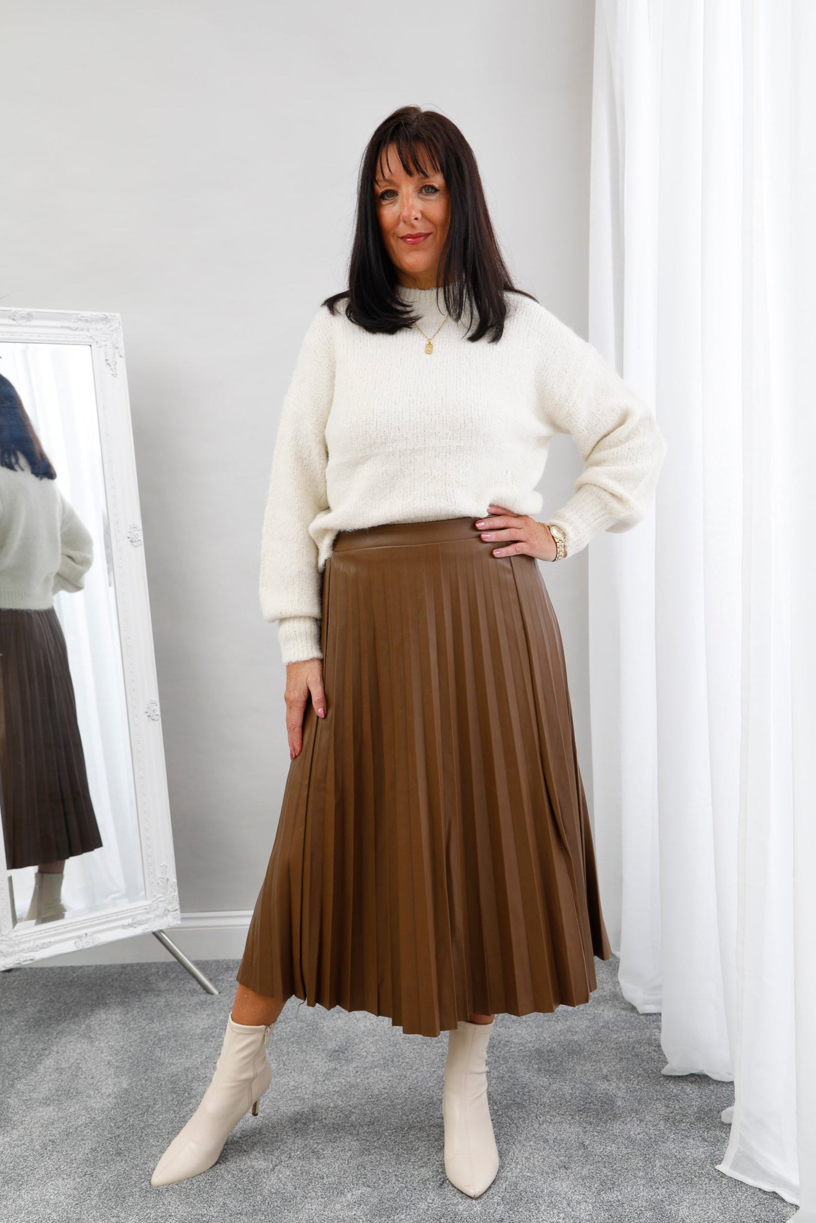 Boux Pleated Skirt