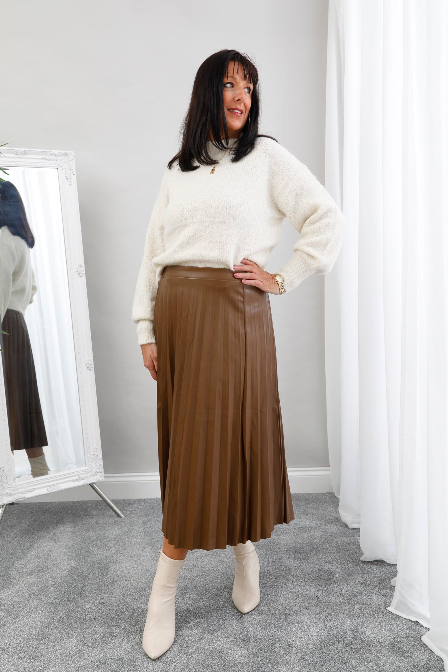 Boux Pleated Skirt