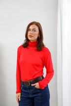 Ruby Ruffle Top
