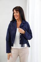 Scorpio Suede Jacket Navy