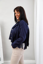 Scorpio Suede Jacket Navy