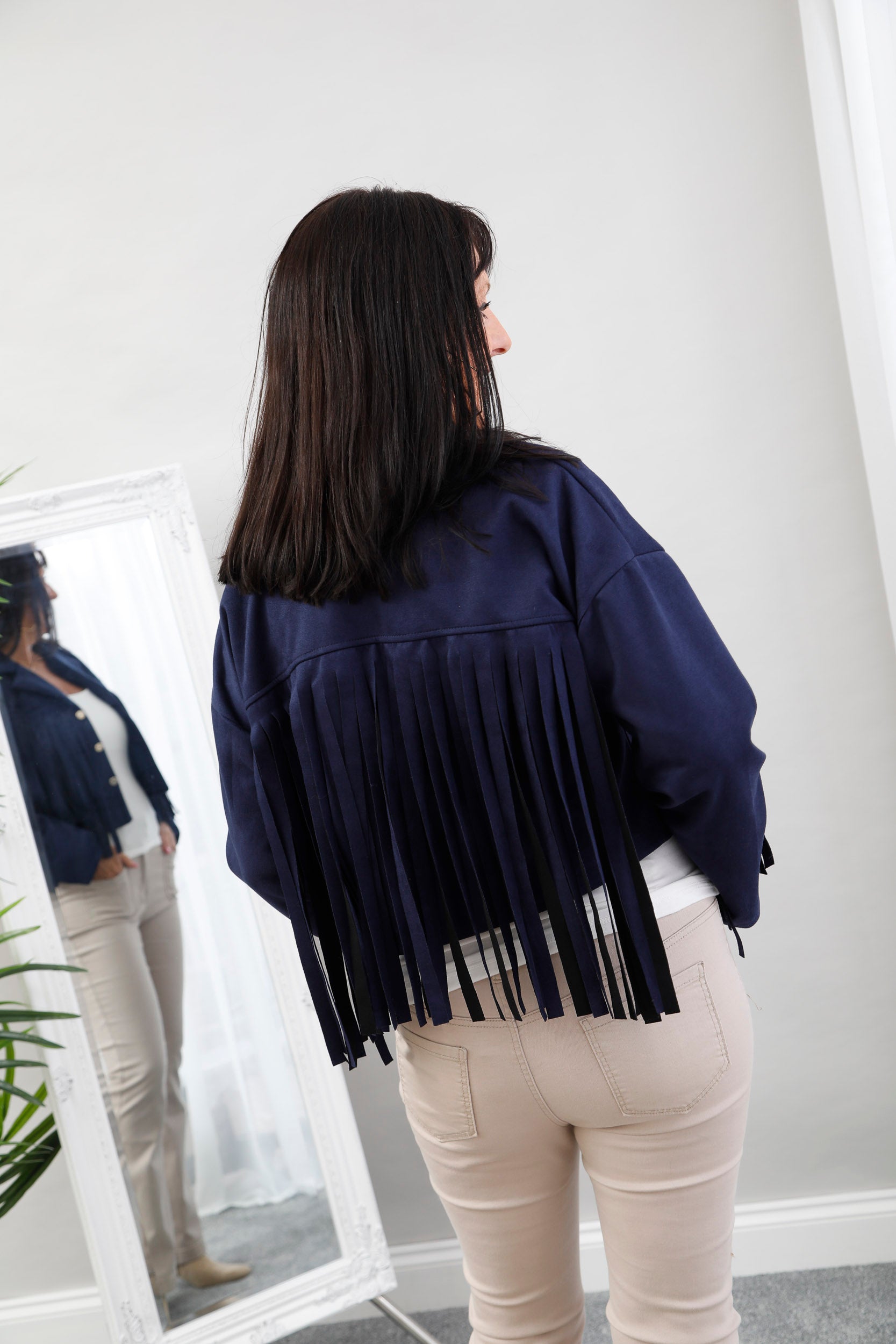 Scorpio Suede Jacket Navy