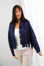 Scorpio Suede Jacket Navy