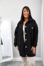 Maison Boucle Coat Curve Black
