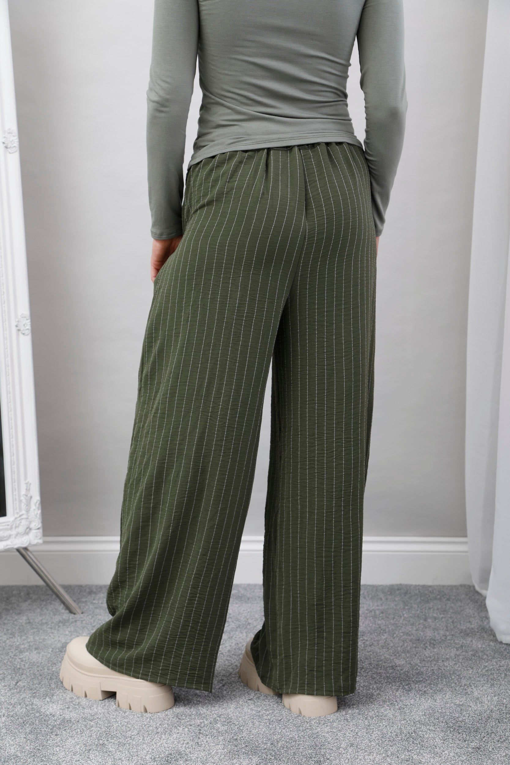 The Signature Stripe Trousers Khaki