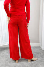 The Signature Stripe Trousers Cherry