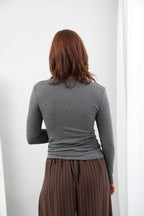 The Second Skin Top Grey