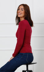 The Second Skin Top Burgundy