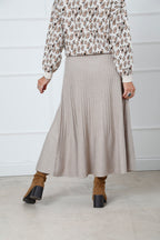 The Icon Knit Skirt Beige