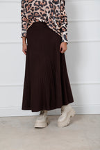 The Icon Knit Skirt Chocolate