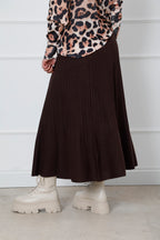 The Icon Knit Skirt Chocolate