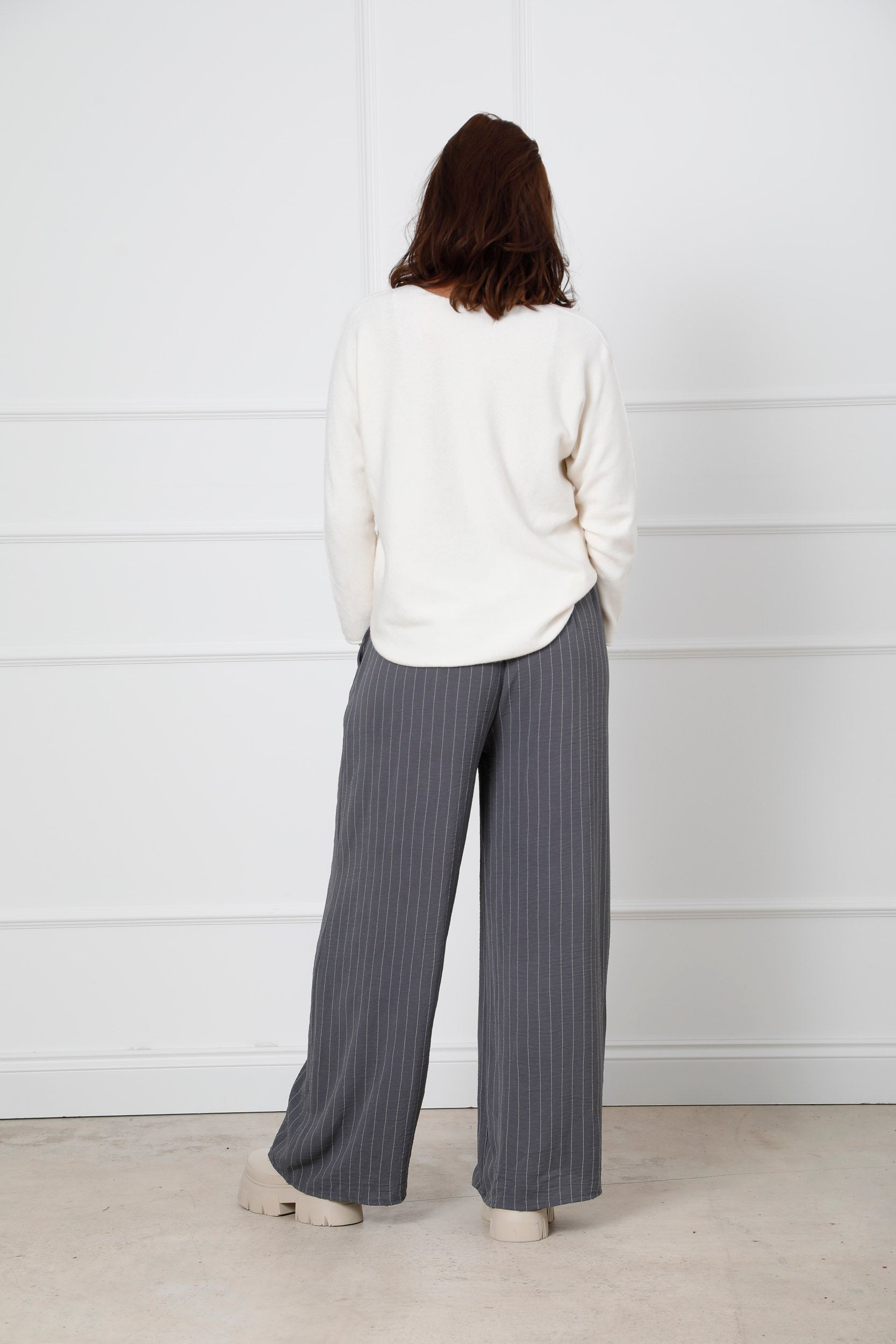 The Signature Stripe Trousers Grey