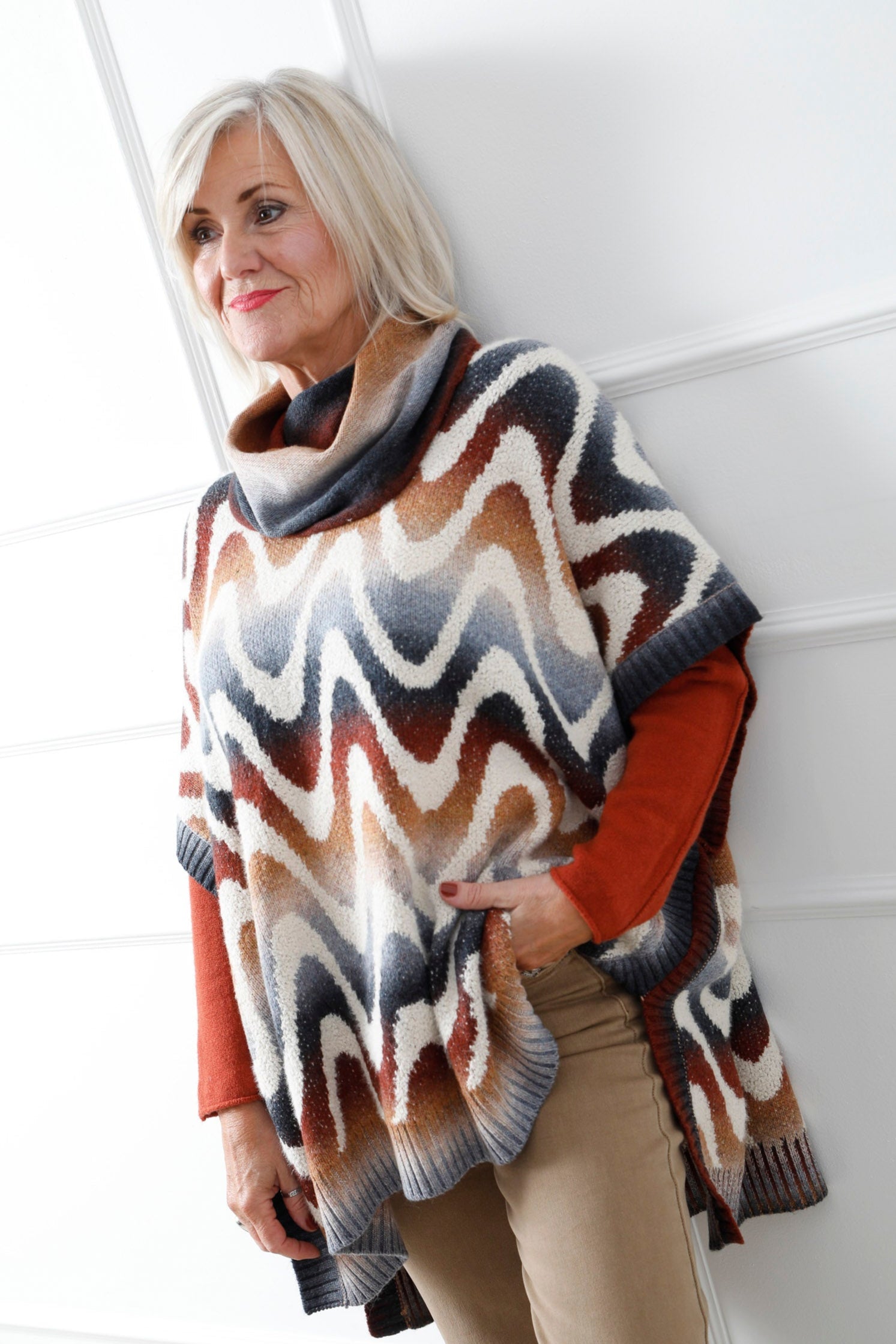 Lumen Knit Poncho Top