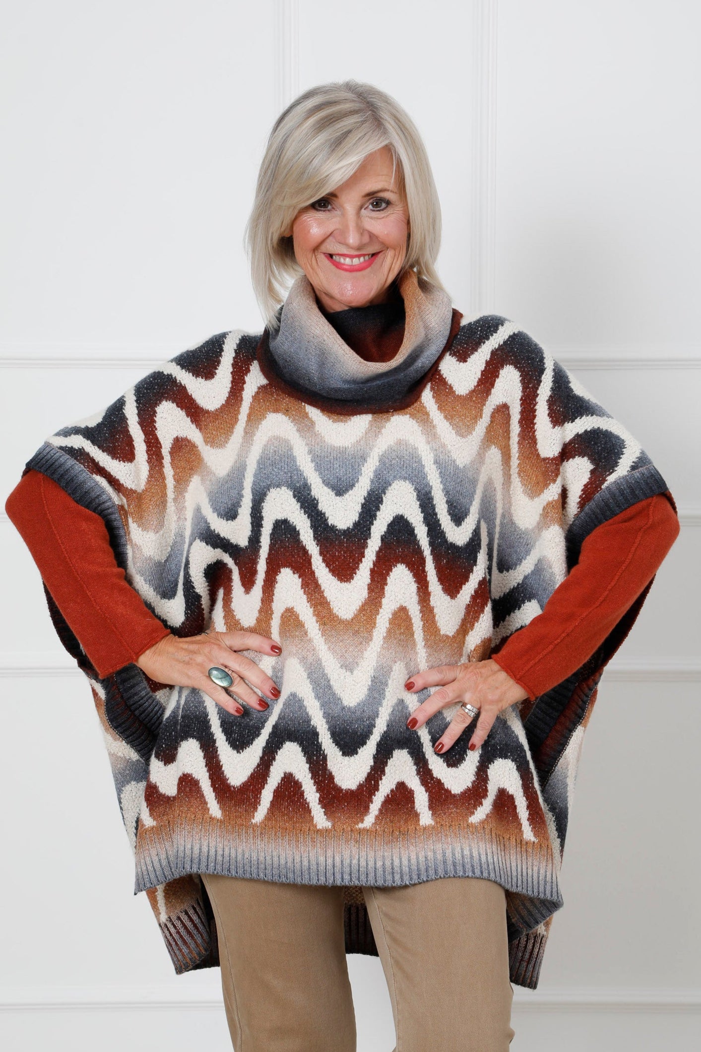 Lumen Knit Poncho Top