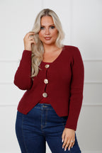 Eclipse Knit Cardigan Burgundy