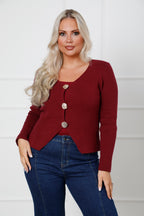 Eclipse Knit Cardigan Burgundy