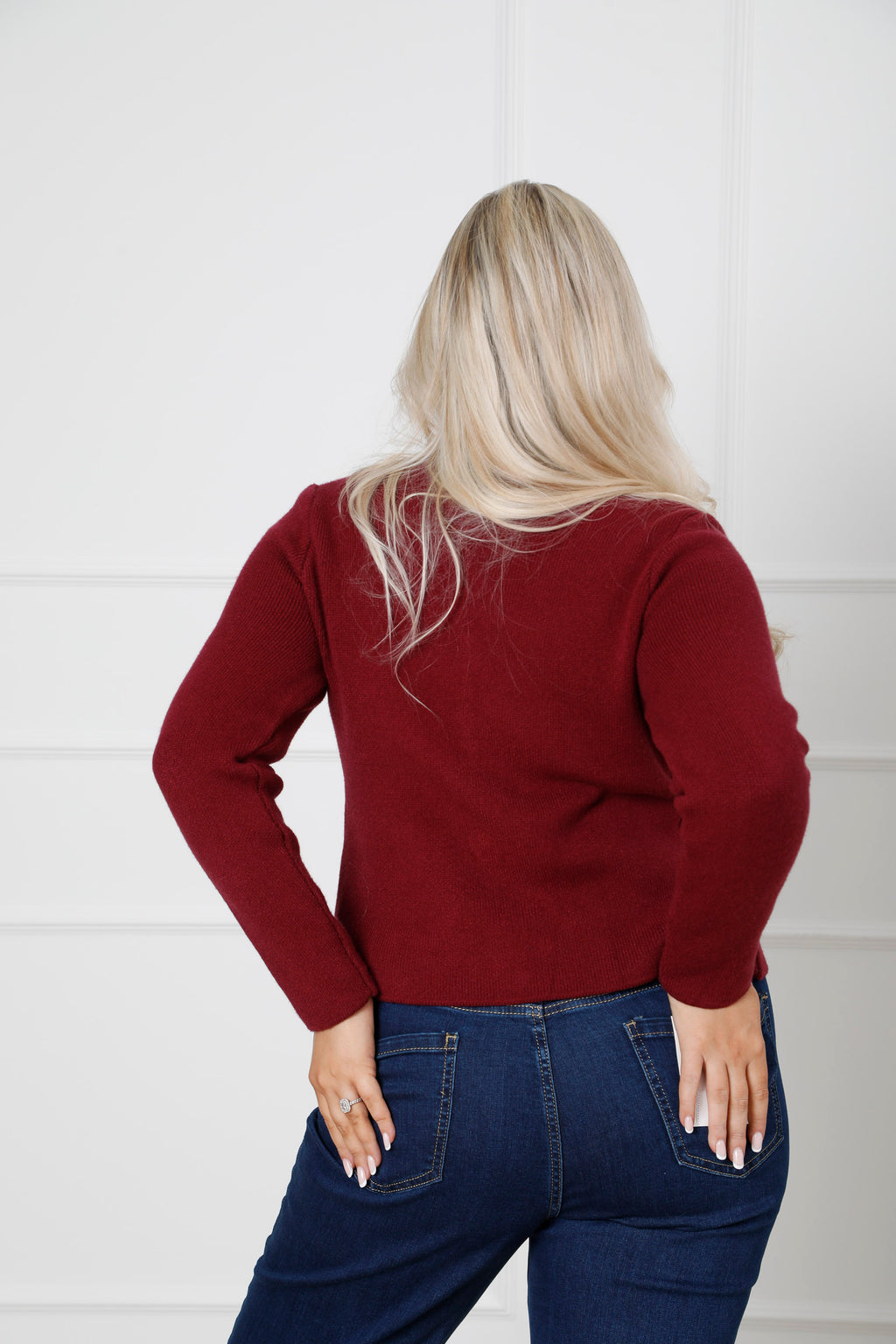 Eclipse Knit Cardigan Burgundy