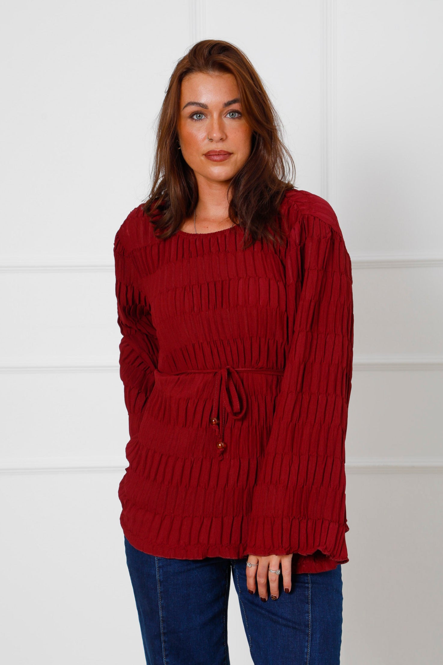 The Cosmic Crinkle Top Mulberry