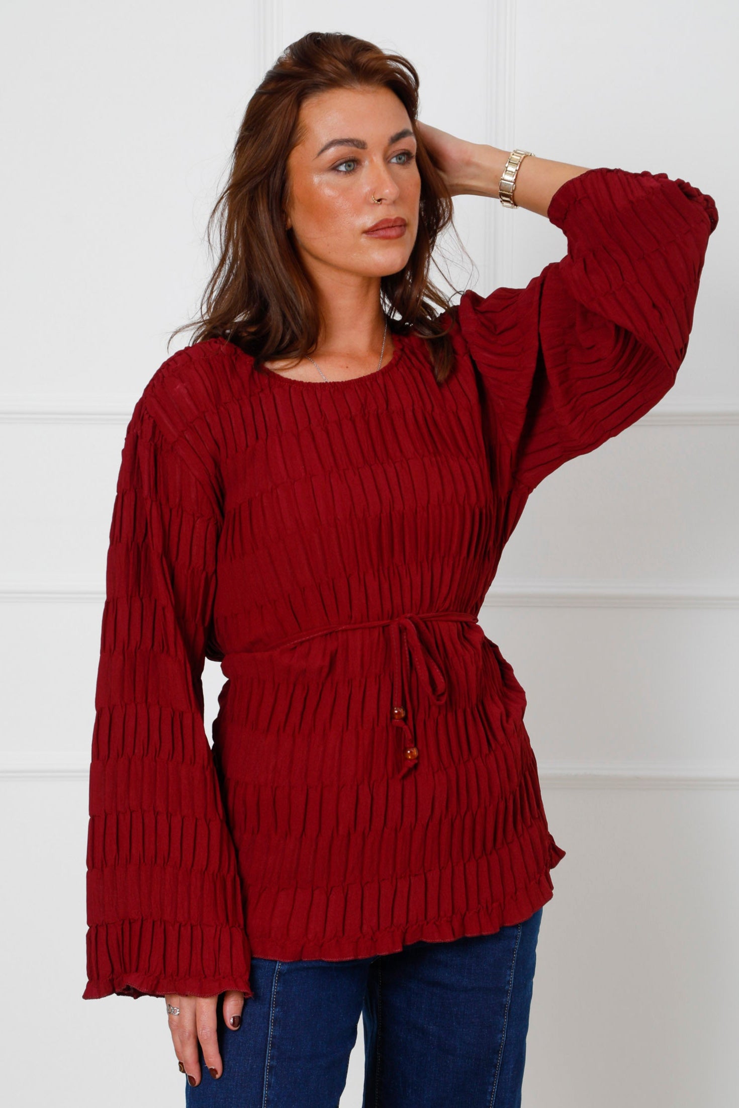 The Cosmic Crinkle Top Mulberry