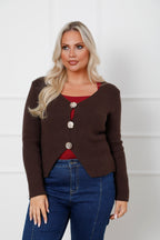Eclipse Knit Cardigan Chocolate