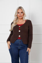 Eclipse Knit Cardigan Chocolate