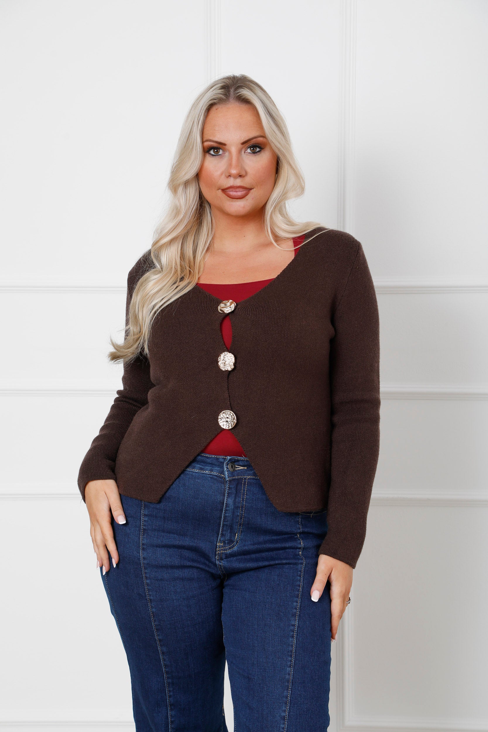 Eclipse Knit Cardigan Chocolate