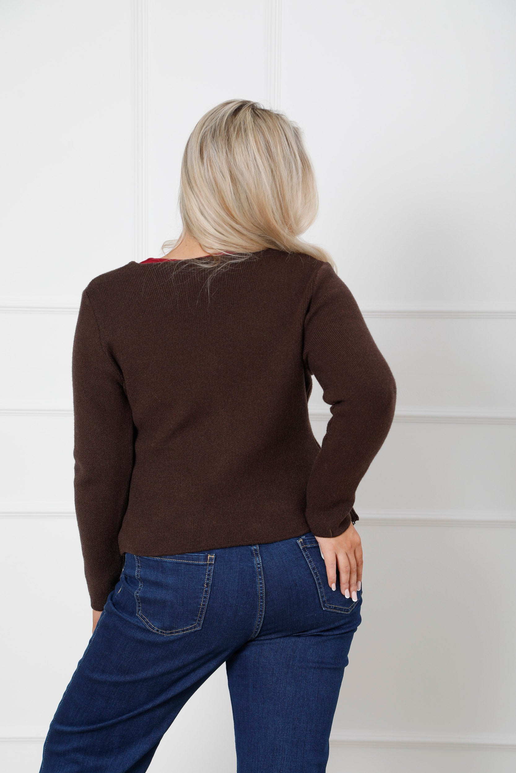 Eclipse Knit Cardigan Chocolate