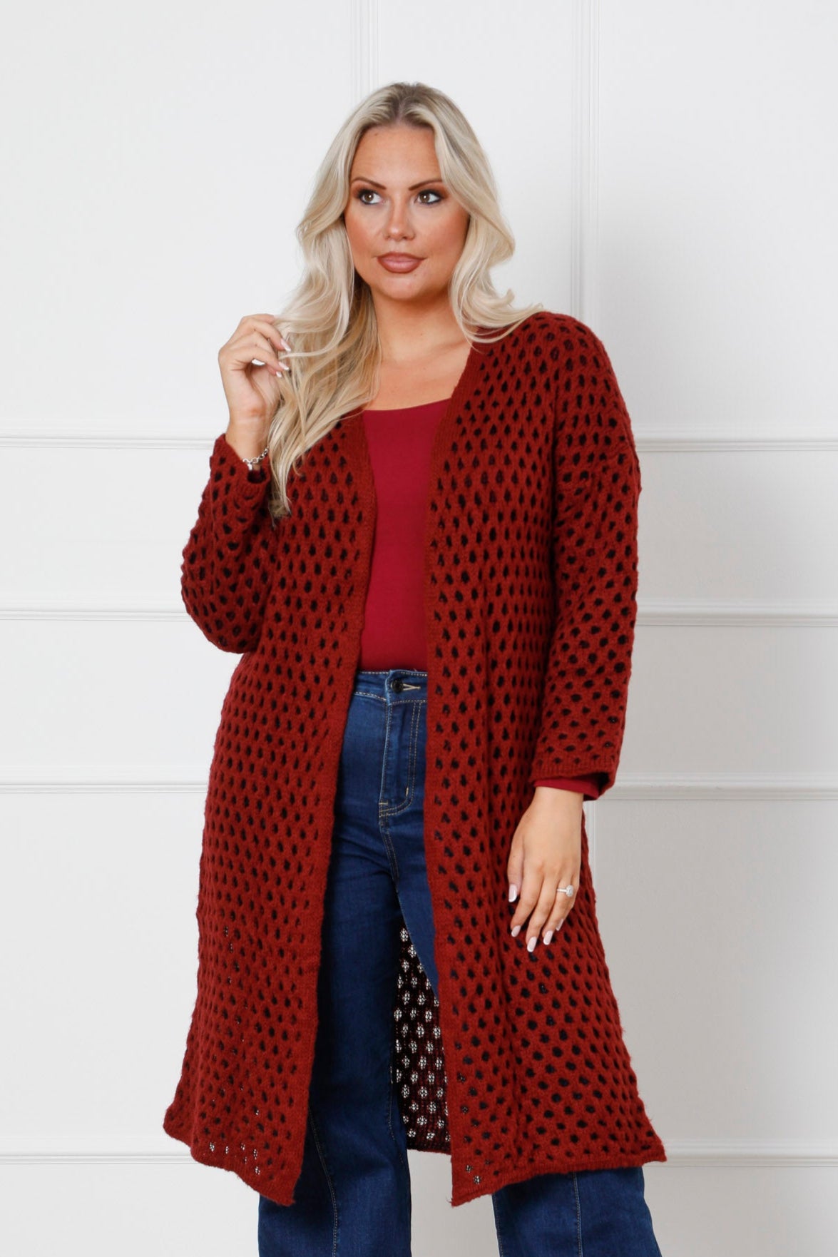 The Empress Cardigan Burgundy