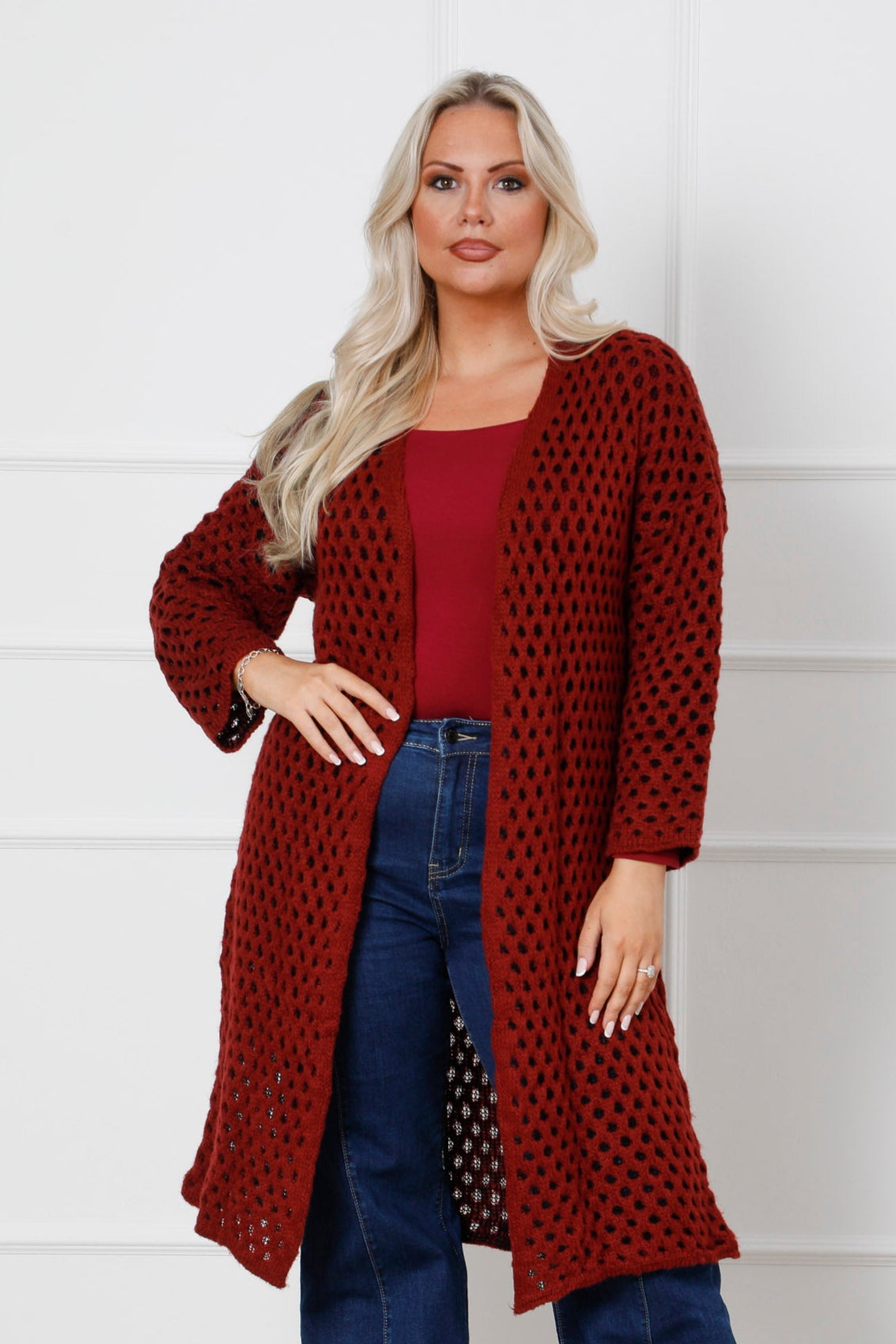 The Empress Cardigan Burgundy