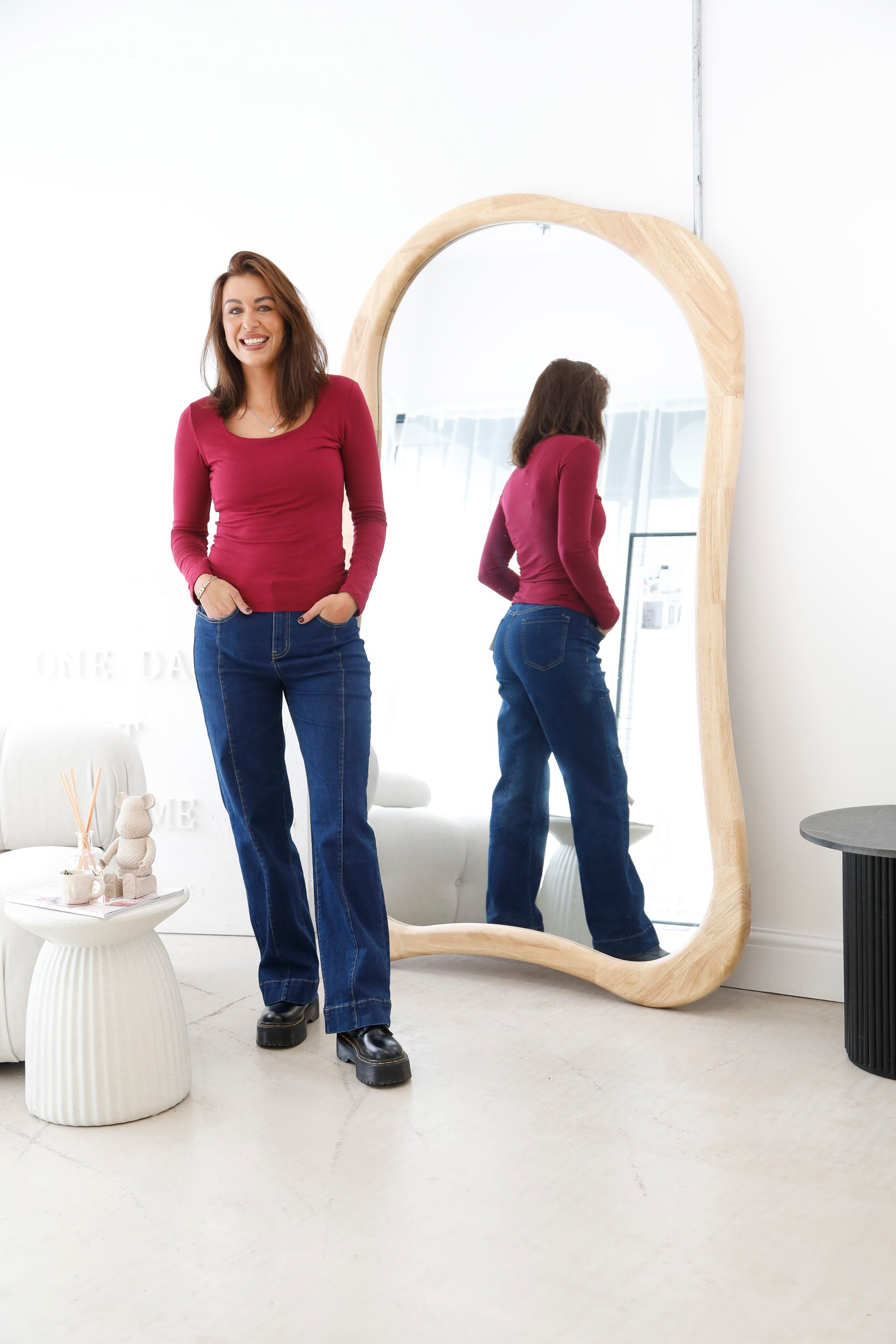 The Second Skin Top Burgundy