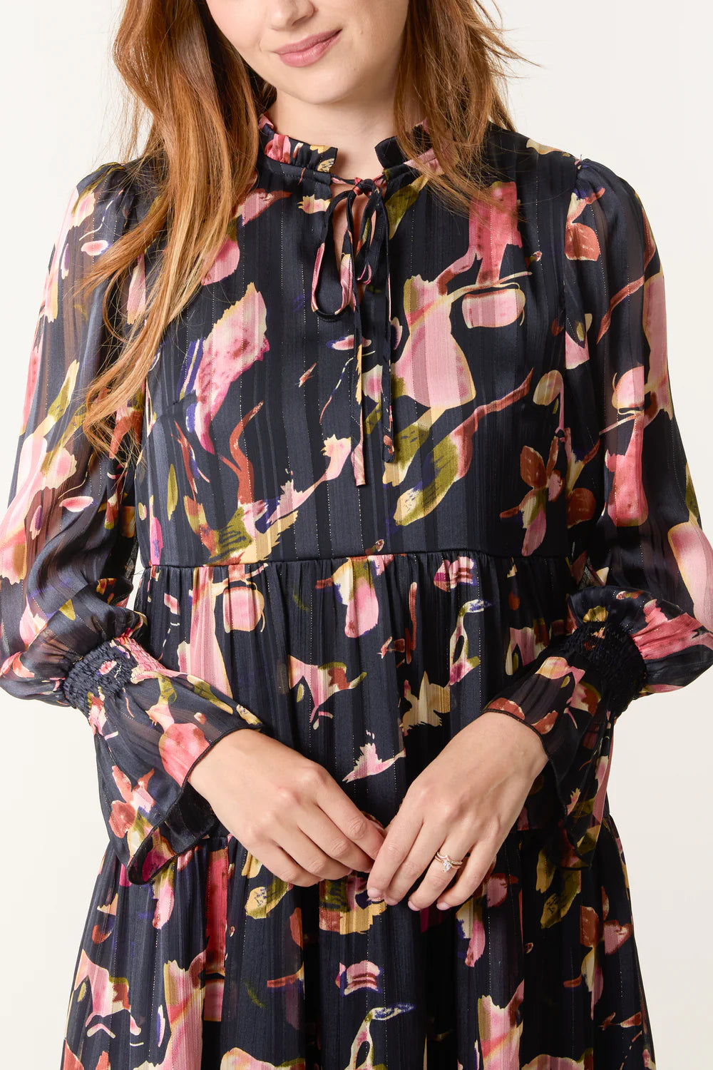 Empire Chiffon Dress Black