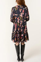 Empire Chiffon Dress Black