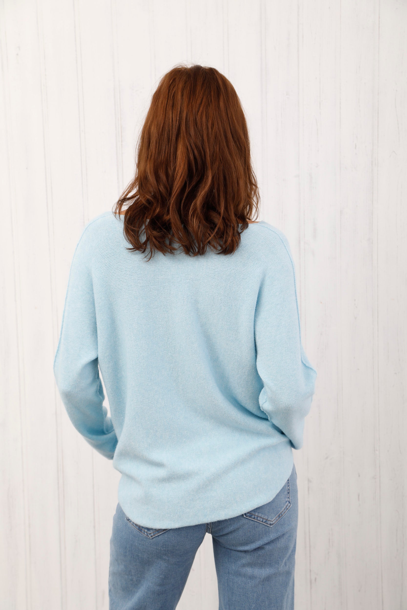 The Core Knit V Neck Jumper Sky Blue