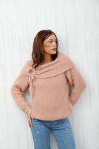 The Winter Bow Knit Dusky Pink