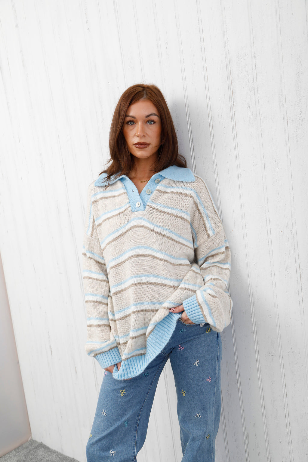 The Classic Stripe Jumper Denim