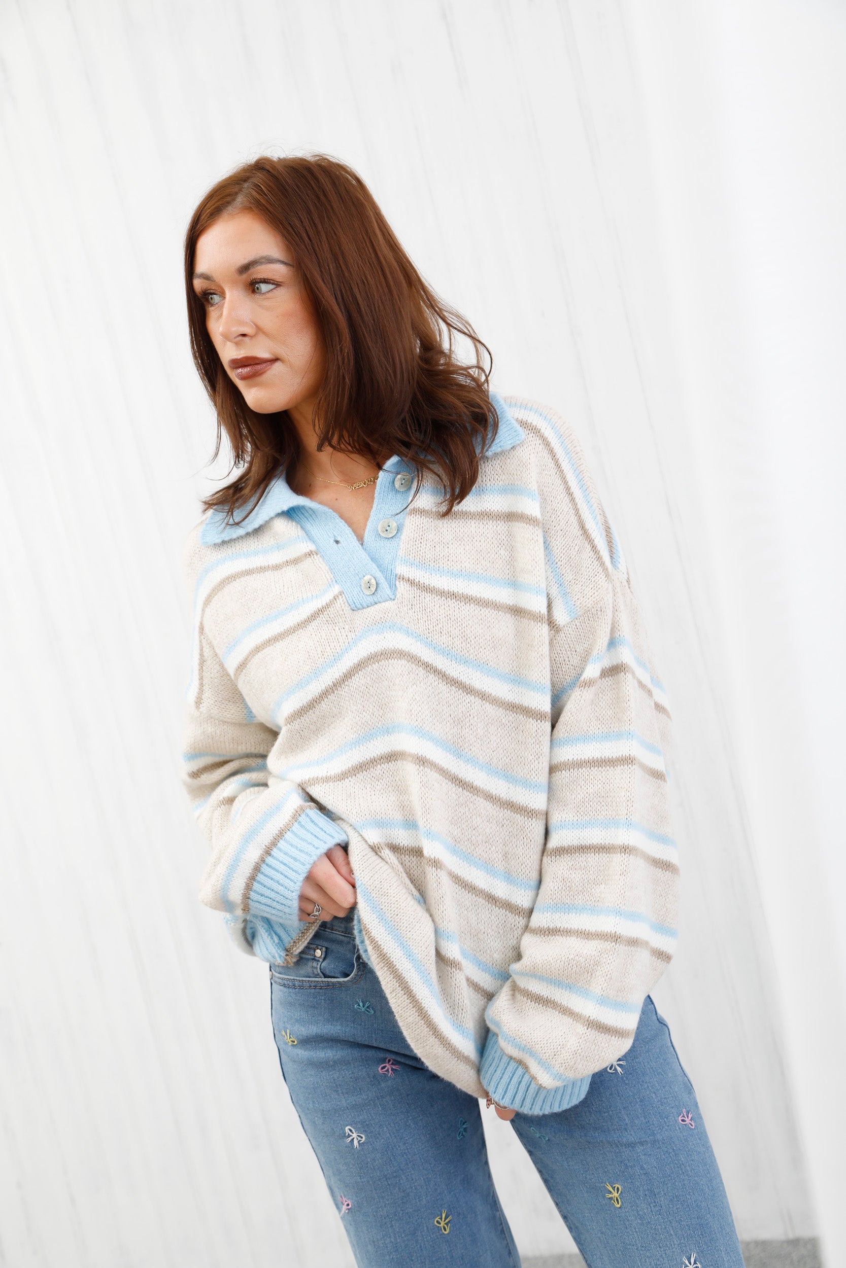 The Classic Stripe Jumper Denim