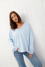 The Raw Edge Jumper Sky Blue