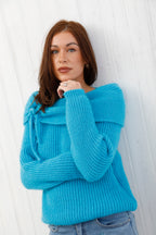 The Winter Bow Knit Turquoise