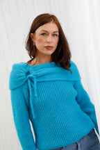 The Winter Bow Knit Turquoise