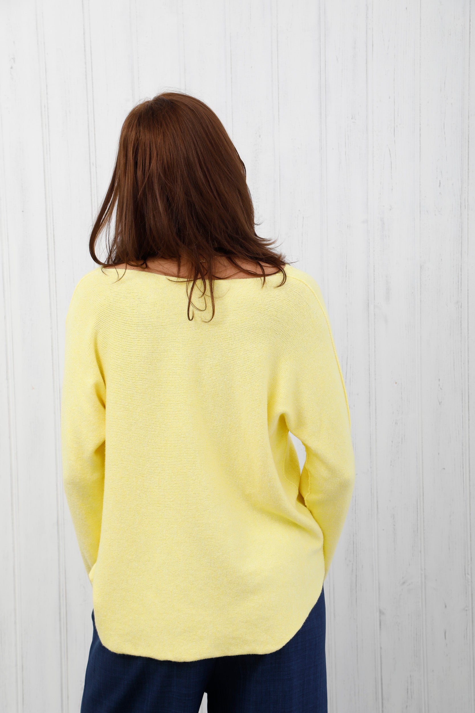 The Core Knit V Neck Jumper Lemon