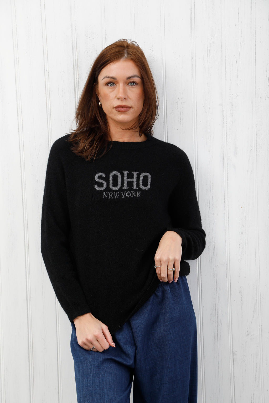 The Soho Soft Jumper Black