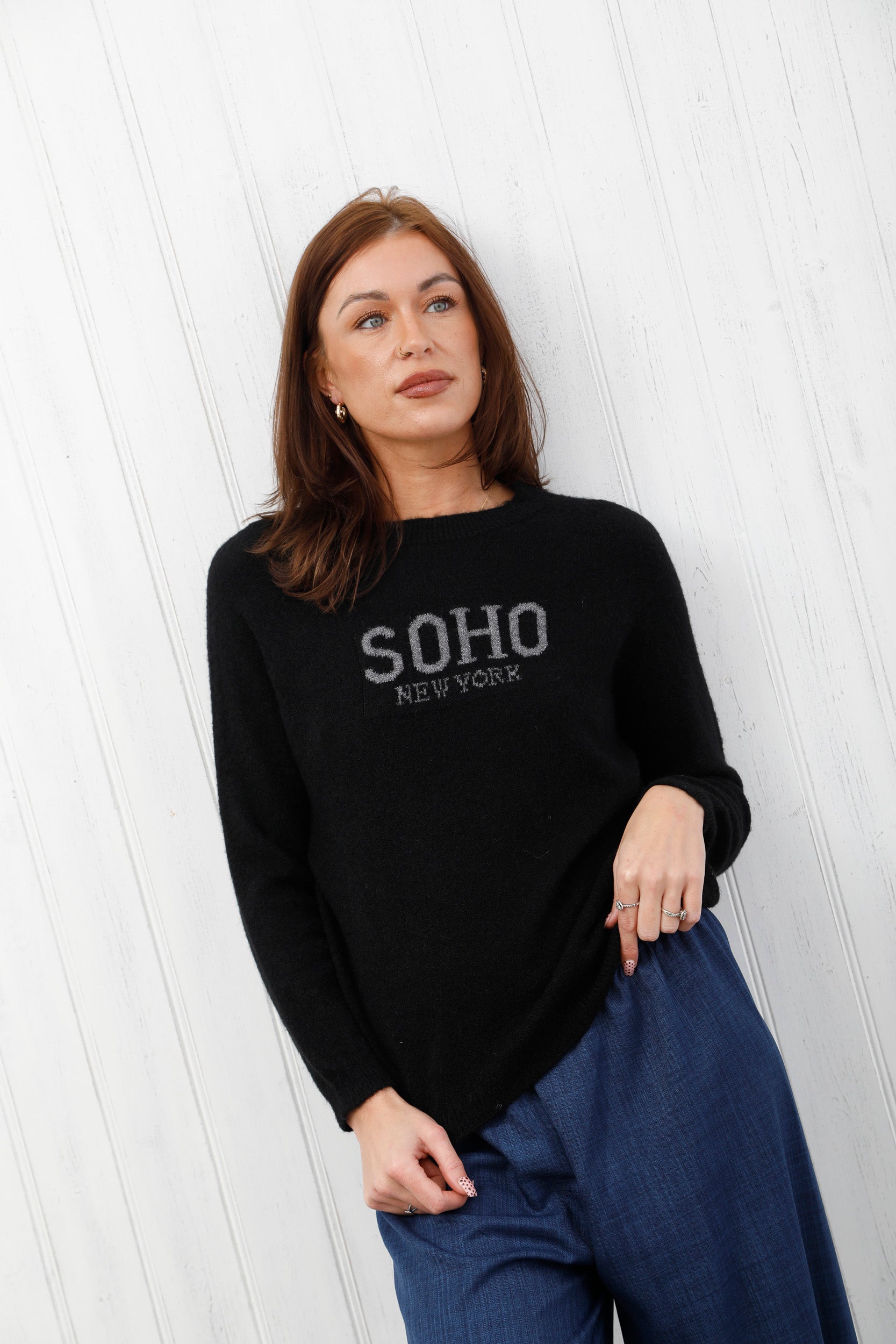 The Soho Soft Jumper Black