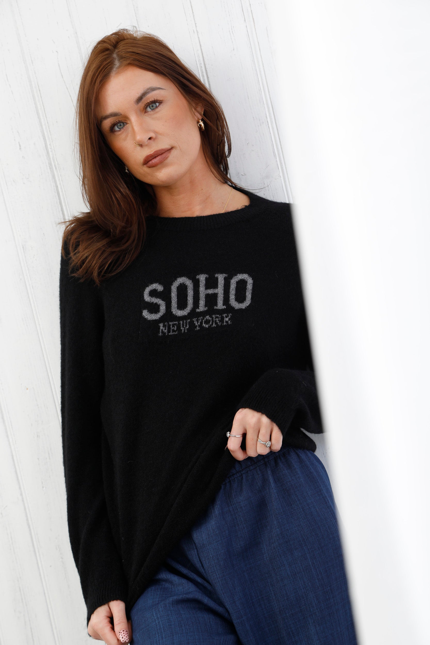 The Soho Soft Jumper Black